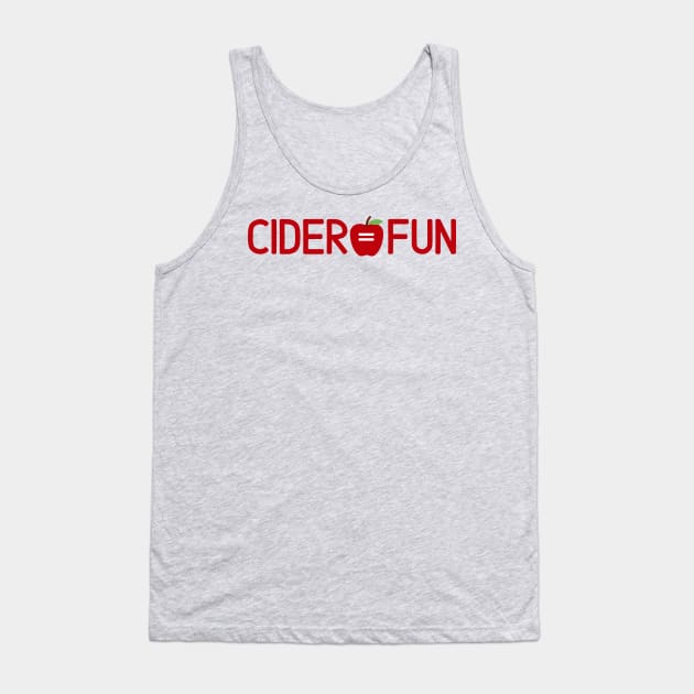 1 sided Cider = Fun Tank Top by Cider Chat